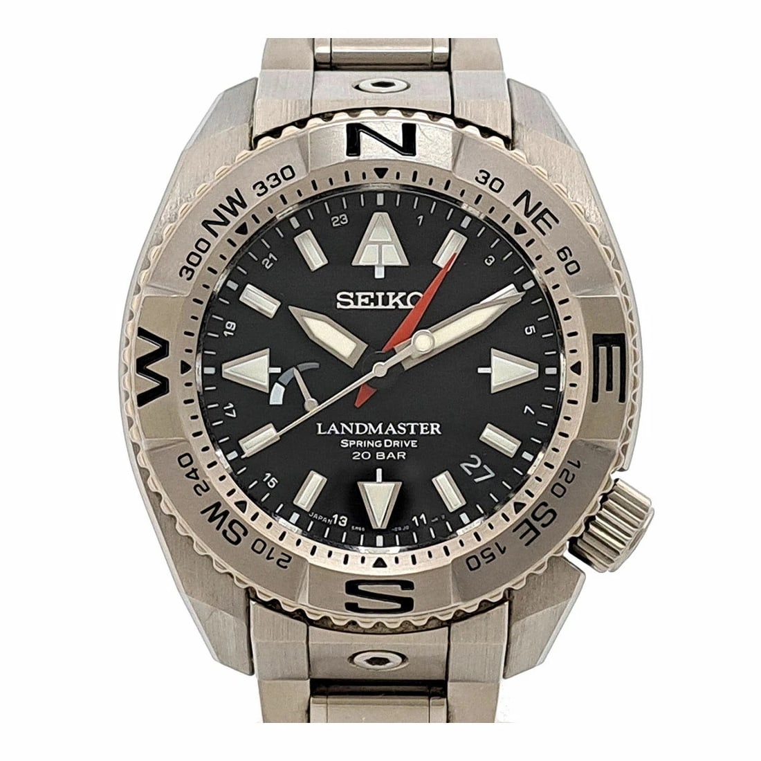 SEIKO BLACK WATCH: Seiko Black Watch Brand: SEIKO Type/Style: Wristwatch Material: Band Material Titanium Case Material N/A Color: Dial Color Black Size: Wrist Size 19cm Case Size 45mm Accessories: None Acce