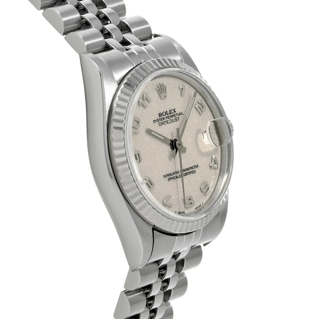 ROLEX DATEJUST IVORY WATCH - 3
