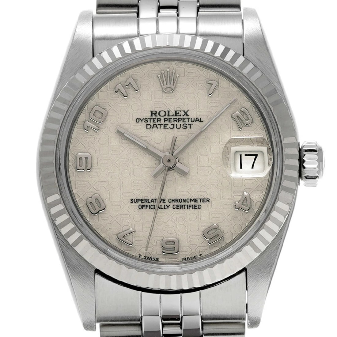 ROLEX DATEJUST IVORY WATCH - 4