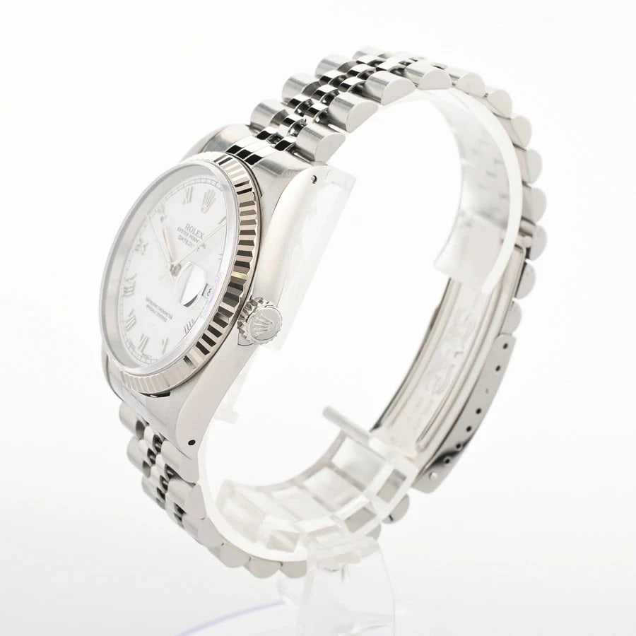 ROLEX DATEJUST WHITE WATCH - 2