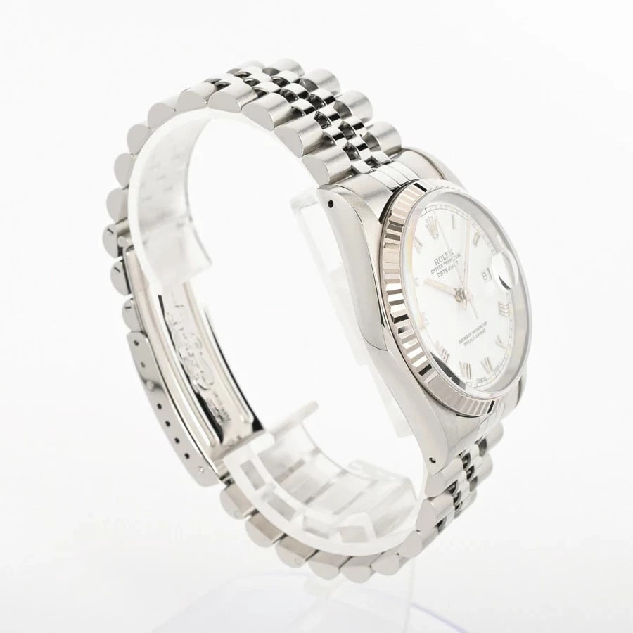 ROLEX DATEJUST WHITE WATCH - 3