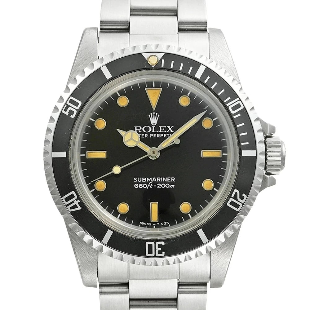 ROLEX SUBMARINER BLACK WATCH: Rolex Submariner Black Watch Brand: ROLEX Type/Style: Wristwatch Material: Case Material N/A Band Material Stainless Steel Color: Dial Color Black Size: Case Size 40mm x 40mm Accessories: None