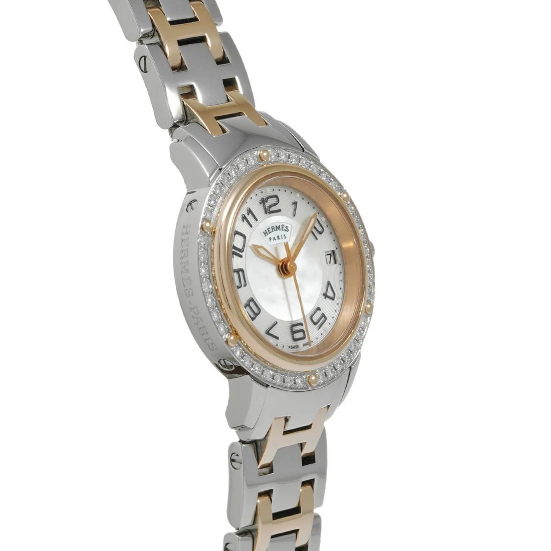 HERMES CLIPPER WHITE WATCH - 3