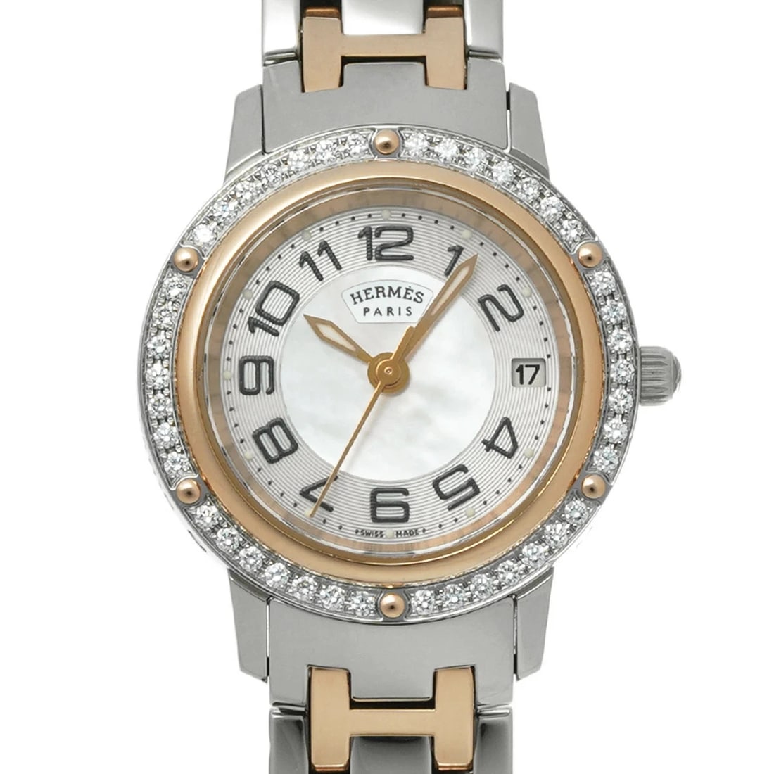 HERMES CLIPPER WHITE WATCH - 4