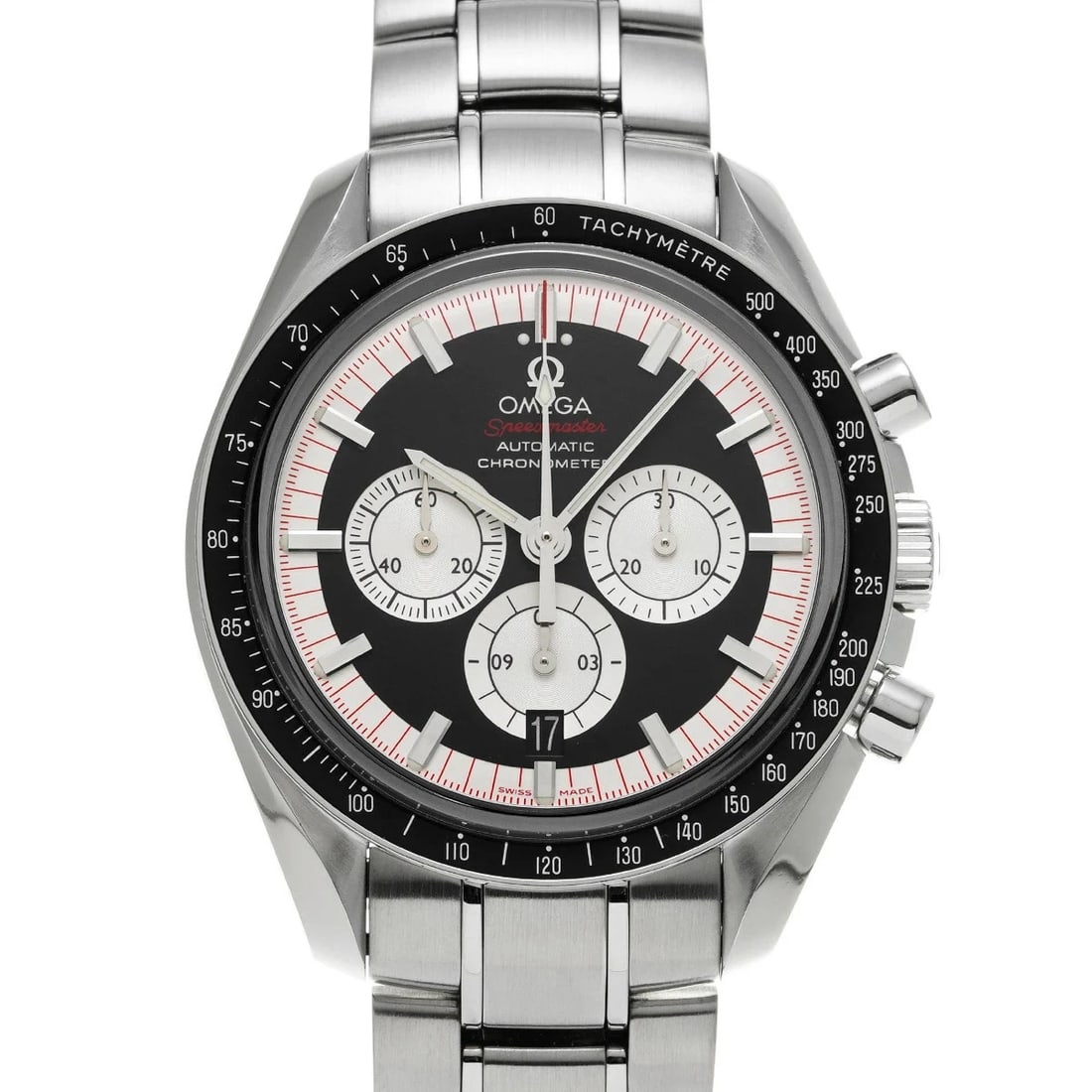OMEGA SPEEDMASTER LEGEND MICHAEL SCHUMACHER WATCH: Omega Speedmaster Legend Michael Schumacher Watch Brand: OMEGA Type/Style: Wristwatch Material: Band Material Stainless Case Material Sapphire Crystal Color: Dial Color Black Size: Wrist Size 20.5cm