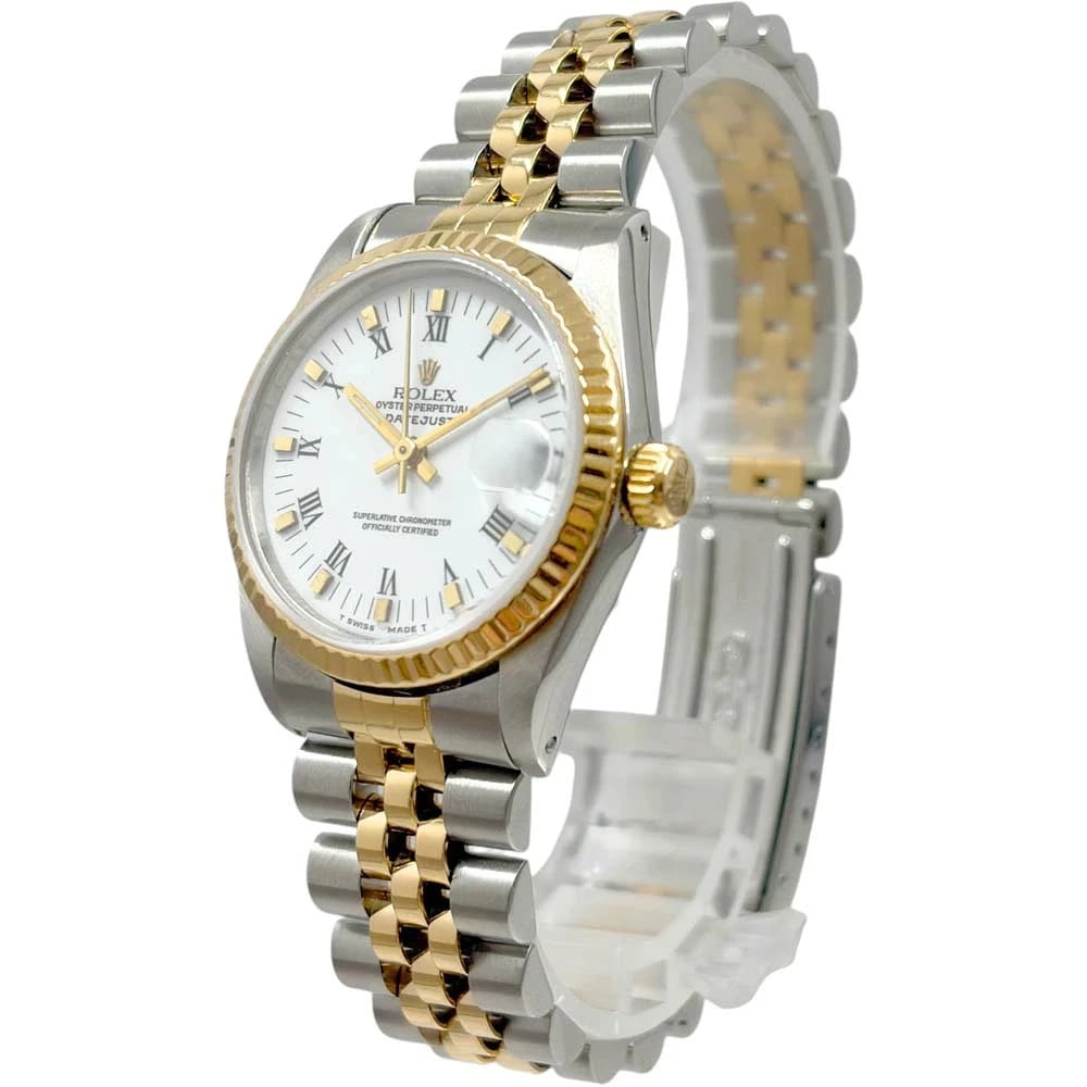 ROLEX DATEJUST WHITE WATCH - 2