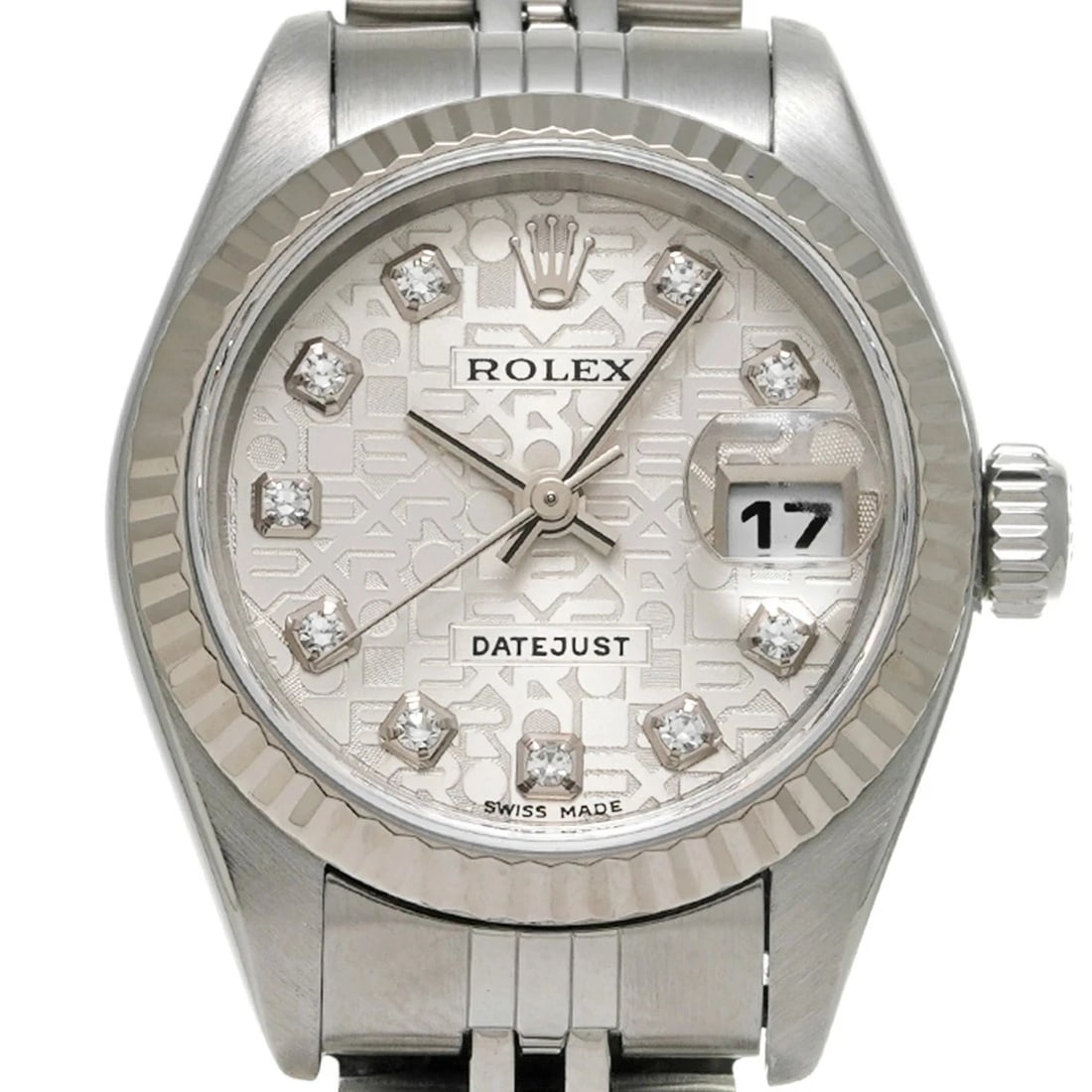 ROLEX DATEJUST SILVER WATCH - 4