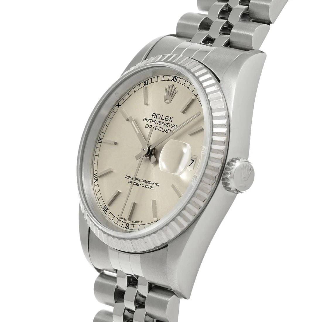 ROLEX DATEJUST SILVER WATCH - 2