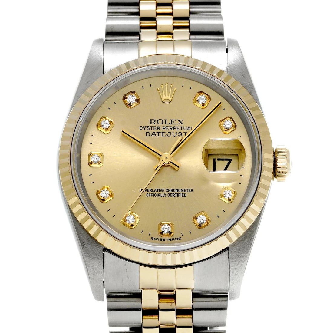 ROLEX DATEJUST WATCH: Rolex Datejust Watch Brand: ROLEX Type/Style: Wristwatch Material: Band Material Stainless Case Material Sapphire Crystal Color: Dial Color Size: Wrist Size 18.5cm Case Size 36 x 36 mm Accessories