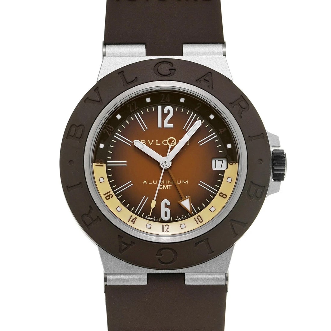 BULGARI ALUMINUM BROWN WATCH (1 of 4)