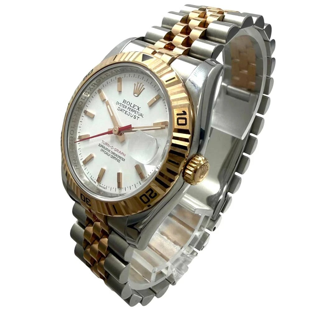ROLEX DATEJUST WHITE WATCH - 2