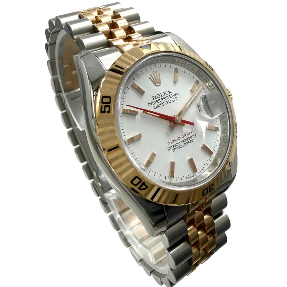 ROLEX DATEJUST WHITE WATCH - 3
