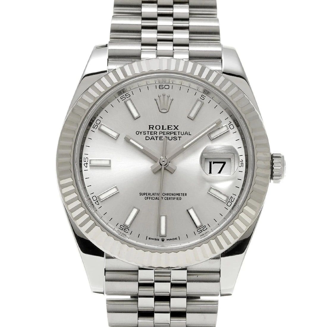ROLEX DATEJUST SILVER WATCH: Rolex Datejust Silver Watch Brand: ROLEX Type/Style: Wristwatch Material: Band Material Stainless Case Material Sapphire Crystal Color: Dial Color Silver Size: Wrist Size 19.5cm Case Size 41 x 41 mm