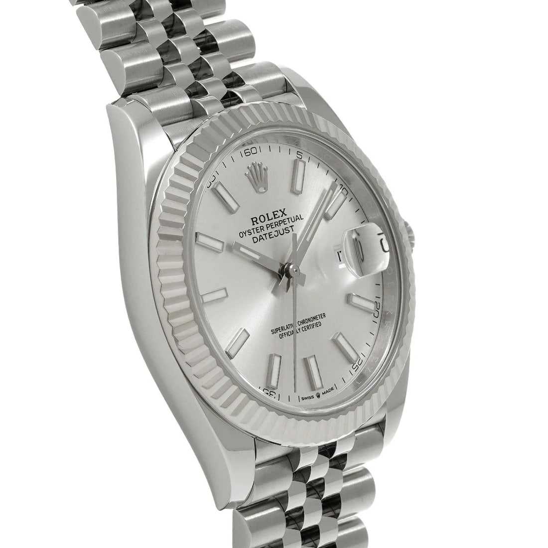 ROLEX DATEJUST SILVER WATCH - 3