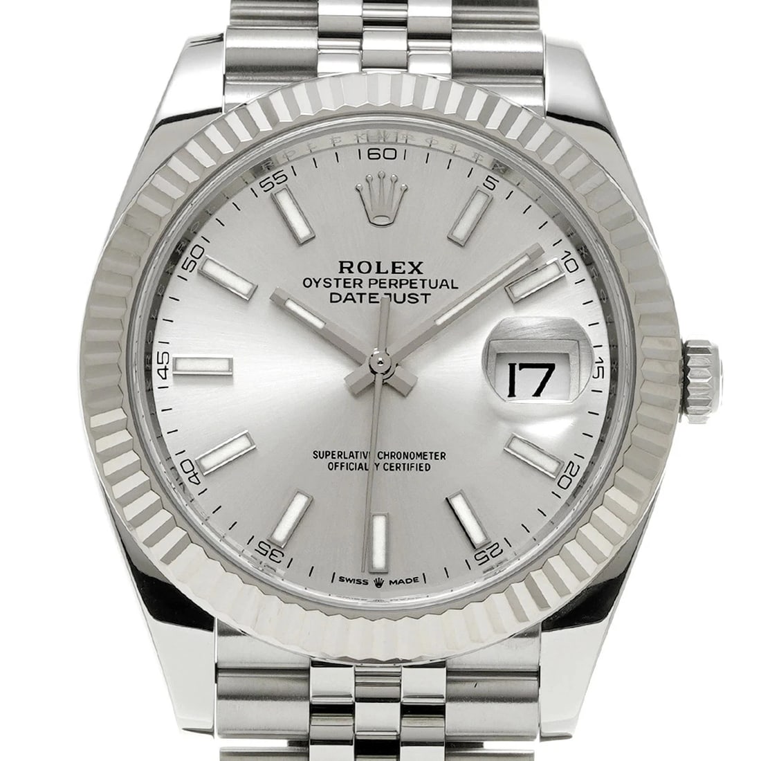 ROLEX DATEJUST SILVER WATCH - 4