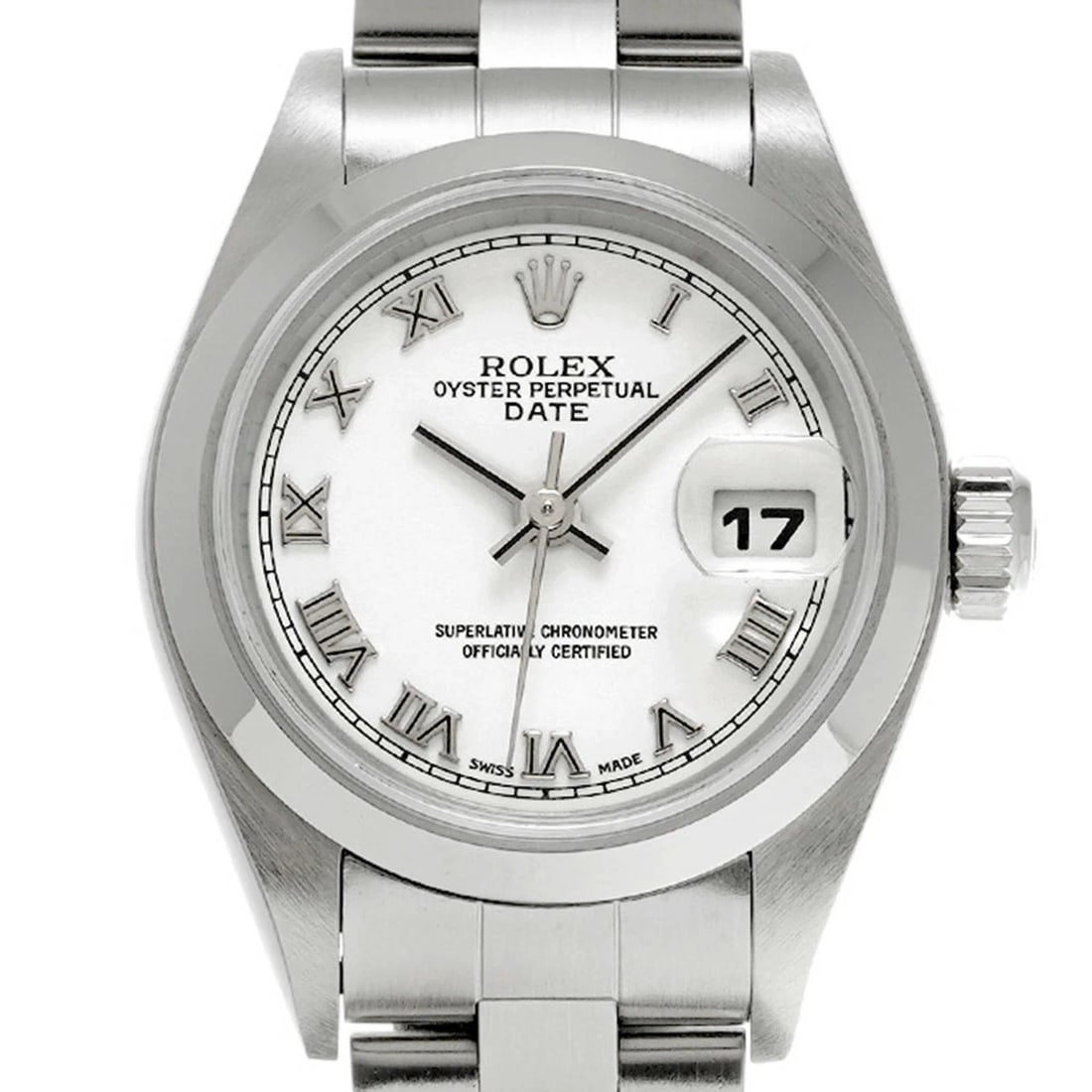 ROLEX DATEJUST WHITE WATCH - 4