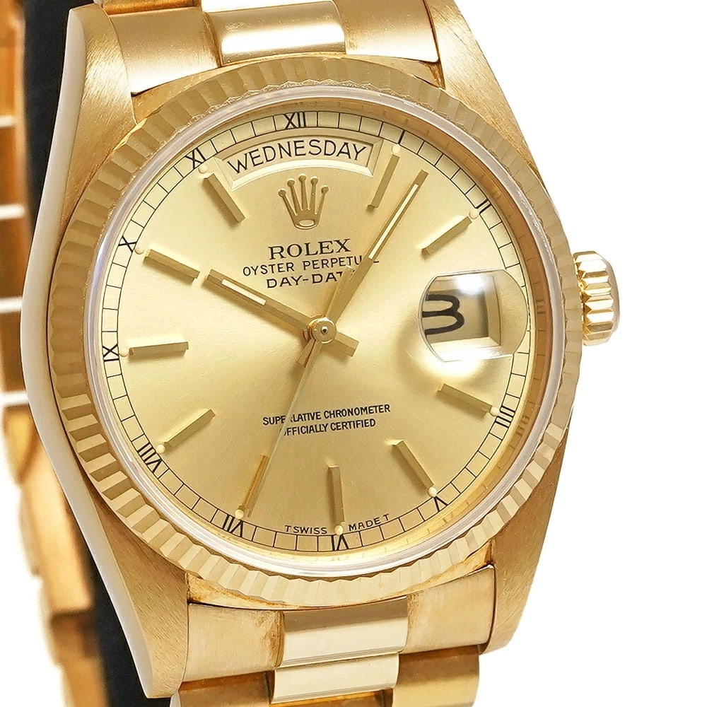 ROLEX DATE GOLD WATCH - 2