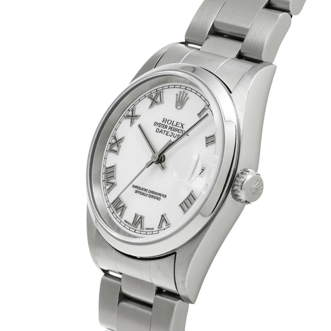 ROLEX DATEJUST WHITE WATCH - 2