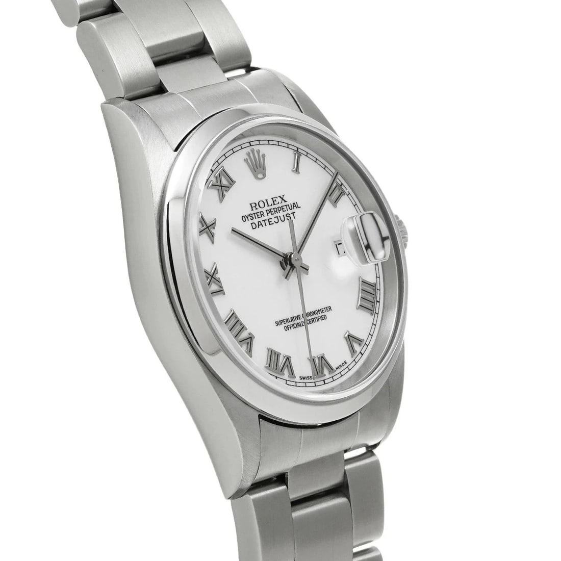 ROLEX DATEJUST WHITE WATCH - 3
