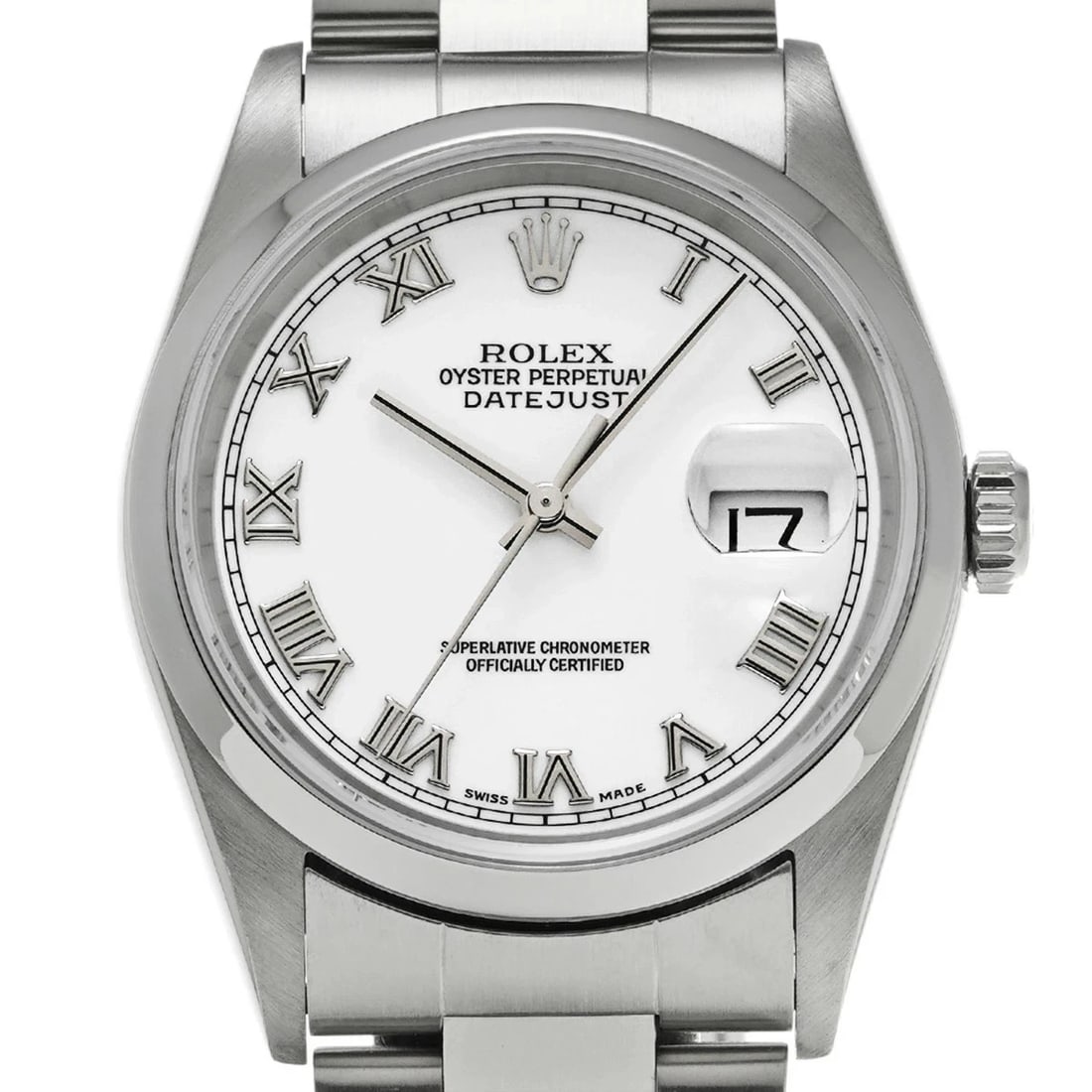 ROLEX DATEJUST WHITE WATCH - 4