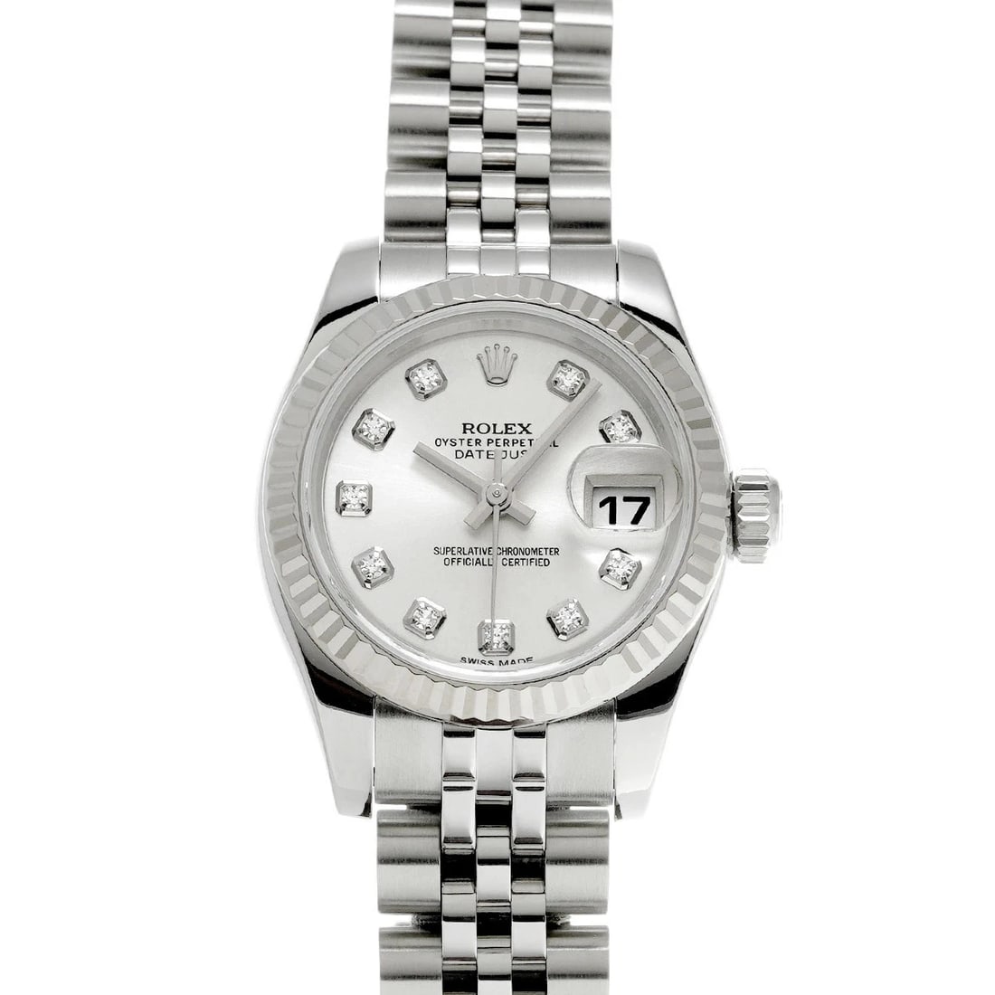 ROLEX DATEJUST SILVER WATCH: Rolex Datejust Silver Watch Brand: ROLEX Type/Style: Wristwatch Material: Band Material Stainless Case Material Sapphire Crystal Color: Dial Color Silver Size: Wrist Size 16.5cm Case Size 26 x 26 mm