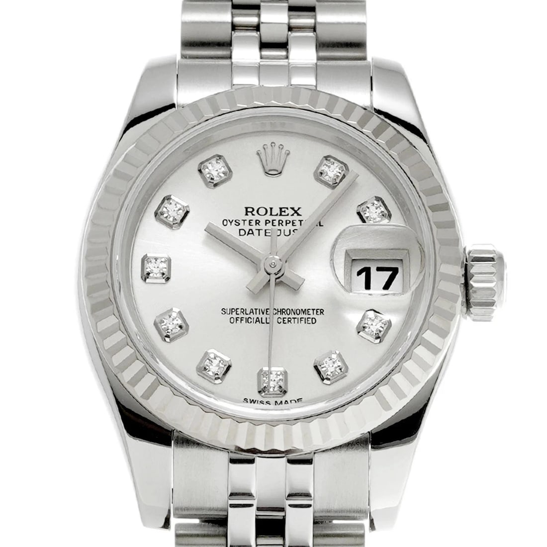ROLEX DATEJUST SILVER WATCH - 4