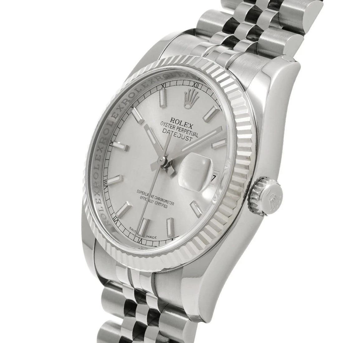 ROLEX DATEJUST SILVER WATCH - 2