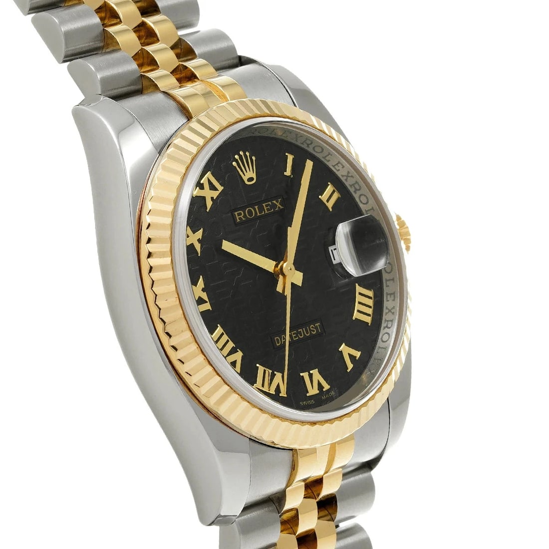 ROLEX DATEJUST BLACK WATCH - 3