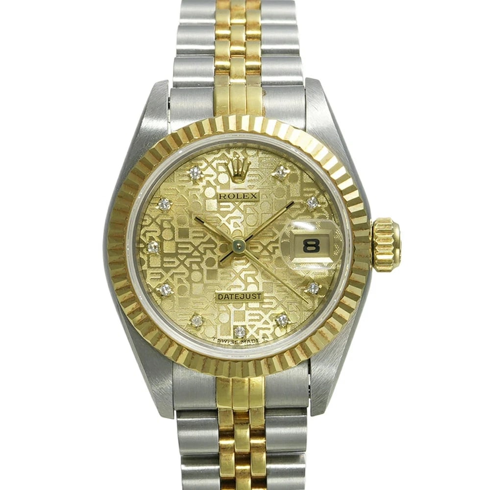 ROLEX DATEJUST GOLD WATCH: Rolex Datejust Gold Watch Brand: ROLEX Type/Style: Wristwatch Material: Band Material Stainless Steel X Yellow Gold Case Material N/A Color: Dial Color Gold Size: Case Size 26mm x 26mm Accessories: