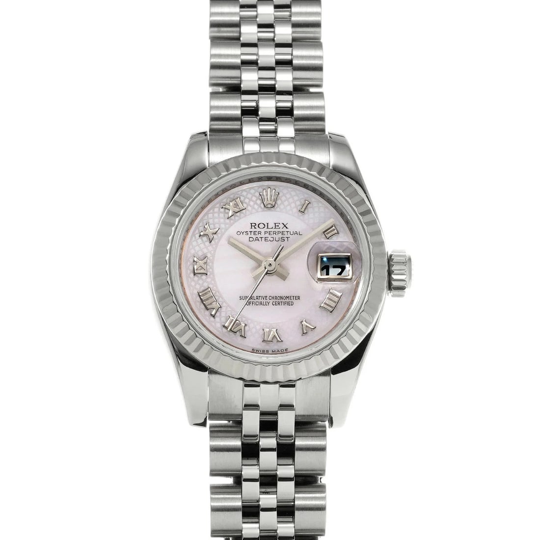 ROLEX DATEJUST PINK WATCH: Rolex Datejust Pink Watch Brand: ROLEX Type/Style: Wristwatch Material: Band Material Stainless Case Material Sapphire Crystal Color: Dial Color Pink Size: Wrist Size 16.5cm Case Size 26 x 26 mm