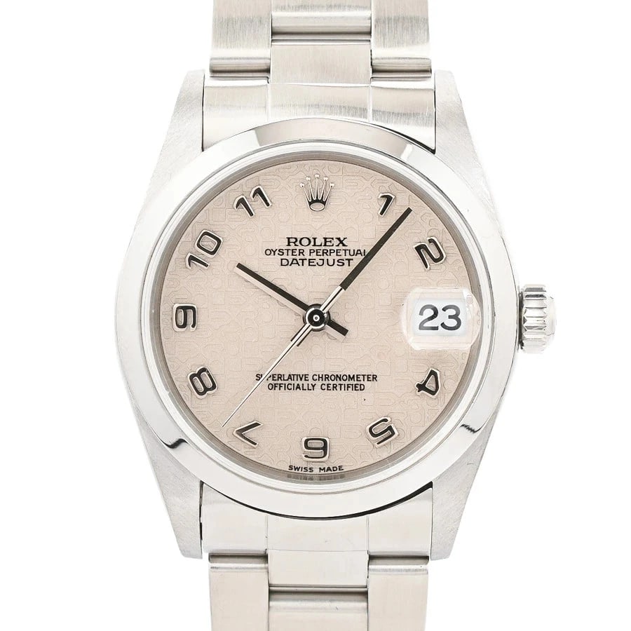 ROLEX DATEJUST IVORY WATCH: Rolex Datejust Ivory Watch Brand: ROLEX Type/Style: Wristwatch Material: Case Material N/A Band Material Stainless Steel Color: Dial Color Size: Wrist Size 17.5cm Case Size 30mm Accessories: None