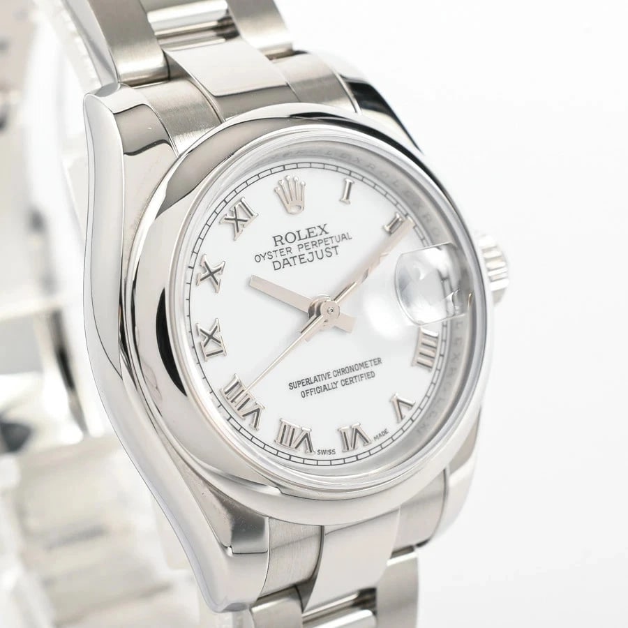 ROLEX DATEJUST WHITE WATCH - 4