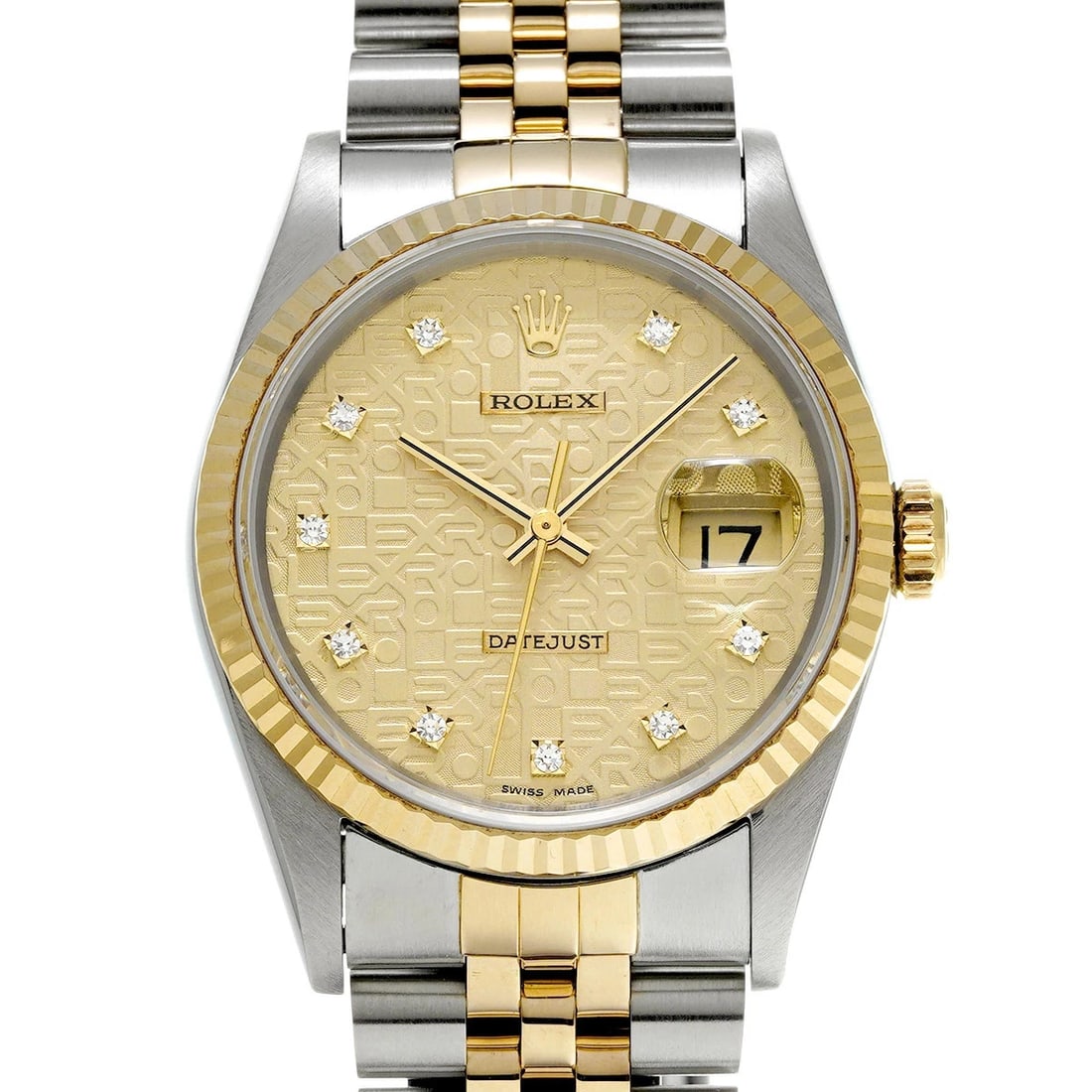 ROLEX DATEJUST WATCH: Rolex Datejust Watch Brand: ROLEX Type/Style: Wristwatch Material: Band Material Stainless Case Material Sapphire Crystal Color: Dial Color Size: Wrist Size 18.5cm Case Size 36 x 36 mm Accessories: