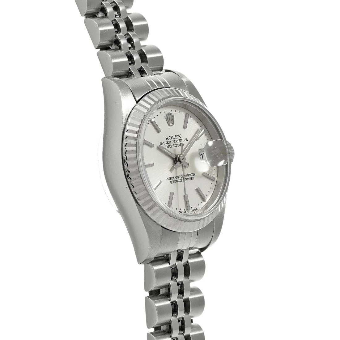 ROLEX DATEJUST SILVER WATCH - 3