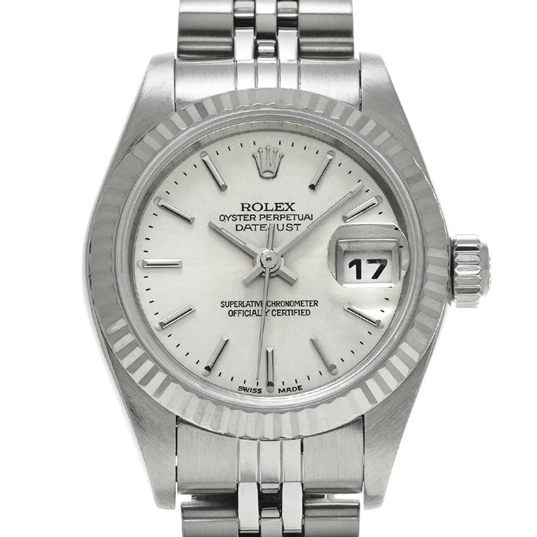 ROLEX DATEJUST SILVER WATCH - 4
