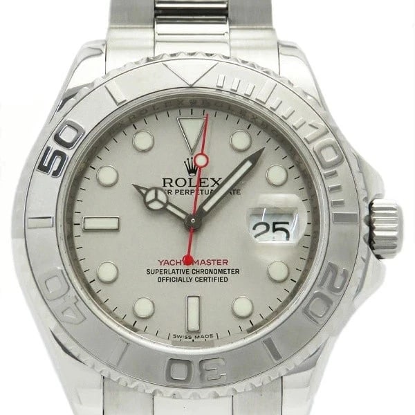 ROLEX YACHTMASTER ROLESIUM GRAY WATCH: Rolex Yachtmaster Rolesium Gray Watch Brand: ROLEX Type/Style: Wristwatch Material: Case Material N/A Band Material N/A Color: Dial Color Gray Size: Wrist Size 19cm Case Size 40mm Accessories: None