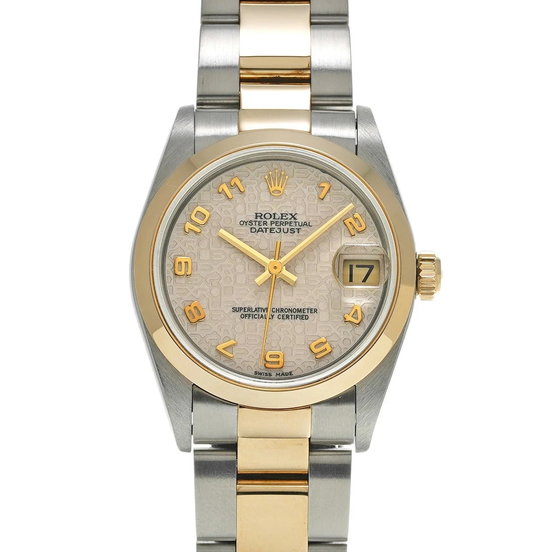 ROLEX DATEJUST IVORY WATCH: Rolex Datejust Ivory Watch Brand: ROLEX Type/Style: Wristwatch Material: Band Material Stainless Case Material Sapphire Crystal Color: Dial Color Size: Wrist Size 17.5cm Case Size 31 x 31 mm