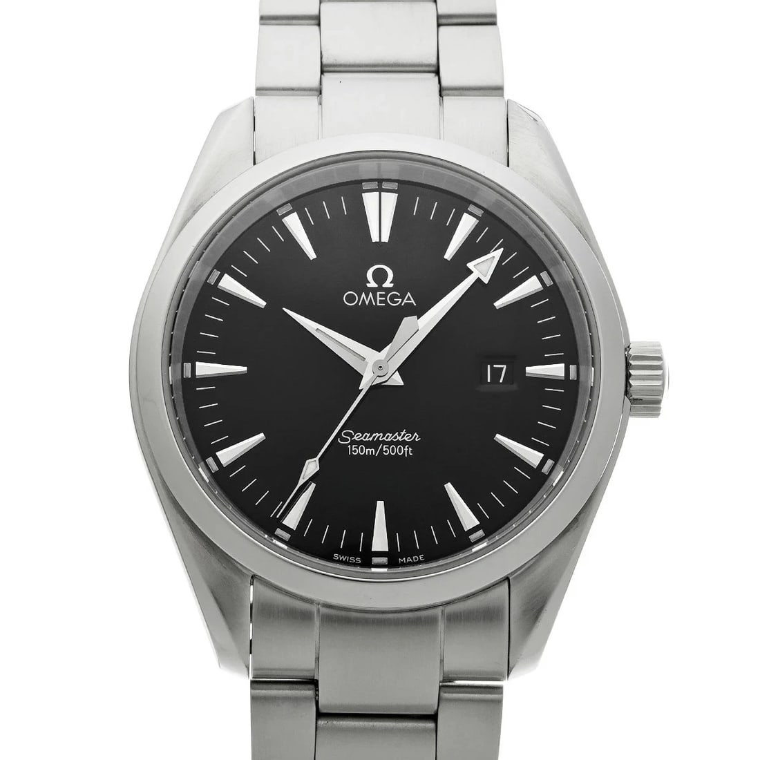 OMEGA SEAMASTER AQUA TERRA QUARTZ BLACK WATCH: Omega Seamaster Aqua Terra Quartz Black Watch Brand: OMEGA Type/Style: Wristwatch Material: Band Material Stainless Case Material Sapphire Crystal Color: Dial Color Black Size: Wrist Size 20cm Case