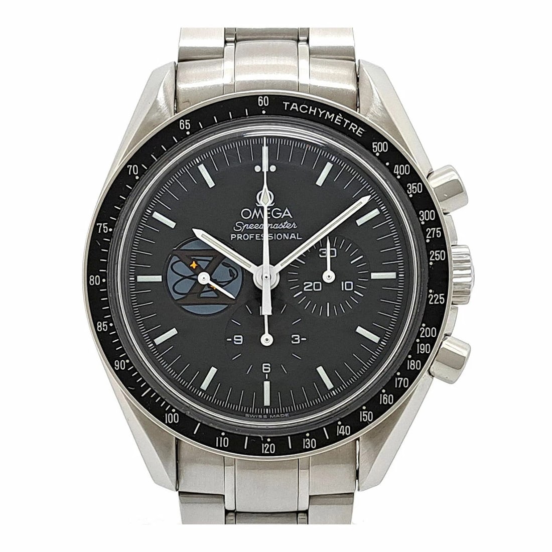 OMEGA BLACK WATCH: Omega Black Watch Brand: OMEGA Type/Style: Wristwatch Material: Case Material N/A Band Material Stainless Steel Color: Dial Color Black Size: Wrist Size 20cm Case Size 41mm Accessories: None <