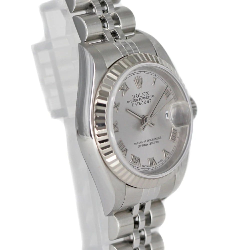 ROLEX DATEJUST SILVER WATCH - 3