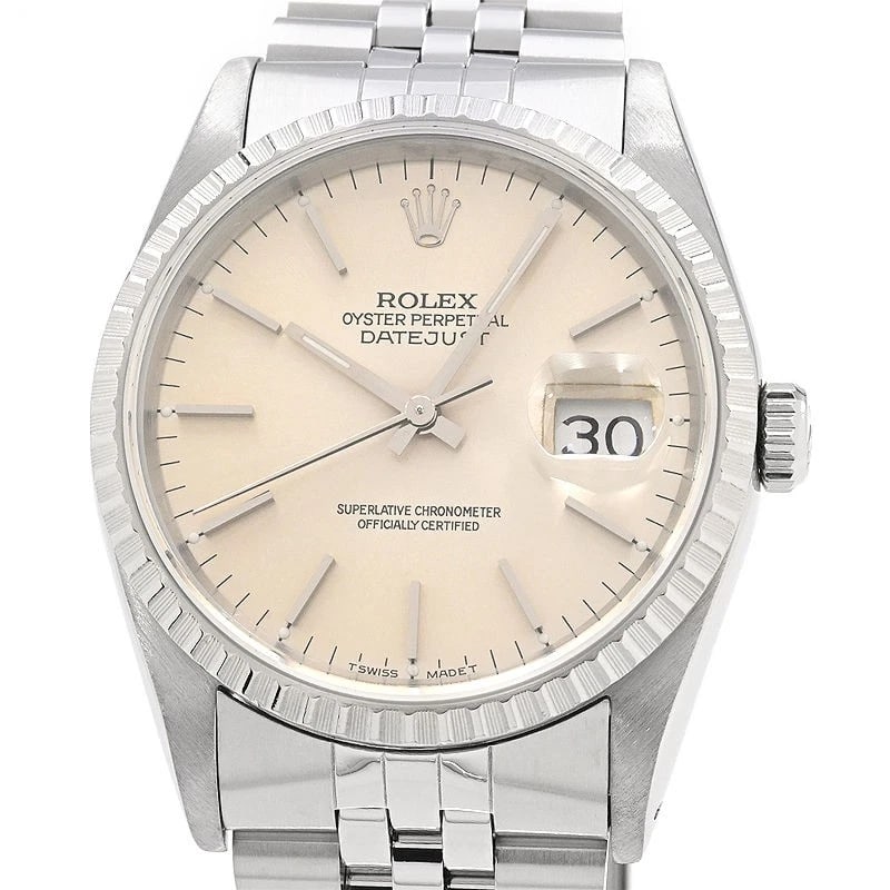 ROLEX DATEJUST SILVER WATCH: Rolex Datejust Silver Watch Brand: ROLEX Type/Style: Wristwatch Material: Case Material N/A Band Material Stainless Steel Color: Dial Color Size: Wrist Size 20.1cm Case Size 36mm Accessories: None
