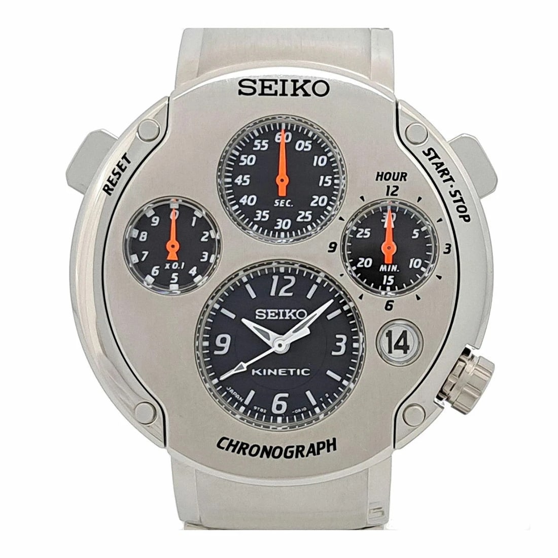 SEIKO BLACK WATCH: Seiko Black Watch Brand: SEIKO Type/Style: Wristwatch Material: Case Material N/A Band Material Stainless Steel Color: Dial Color Black Size: Wrist Size 20.5cm Case Size 42mm Accessories: None