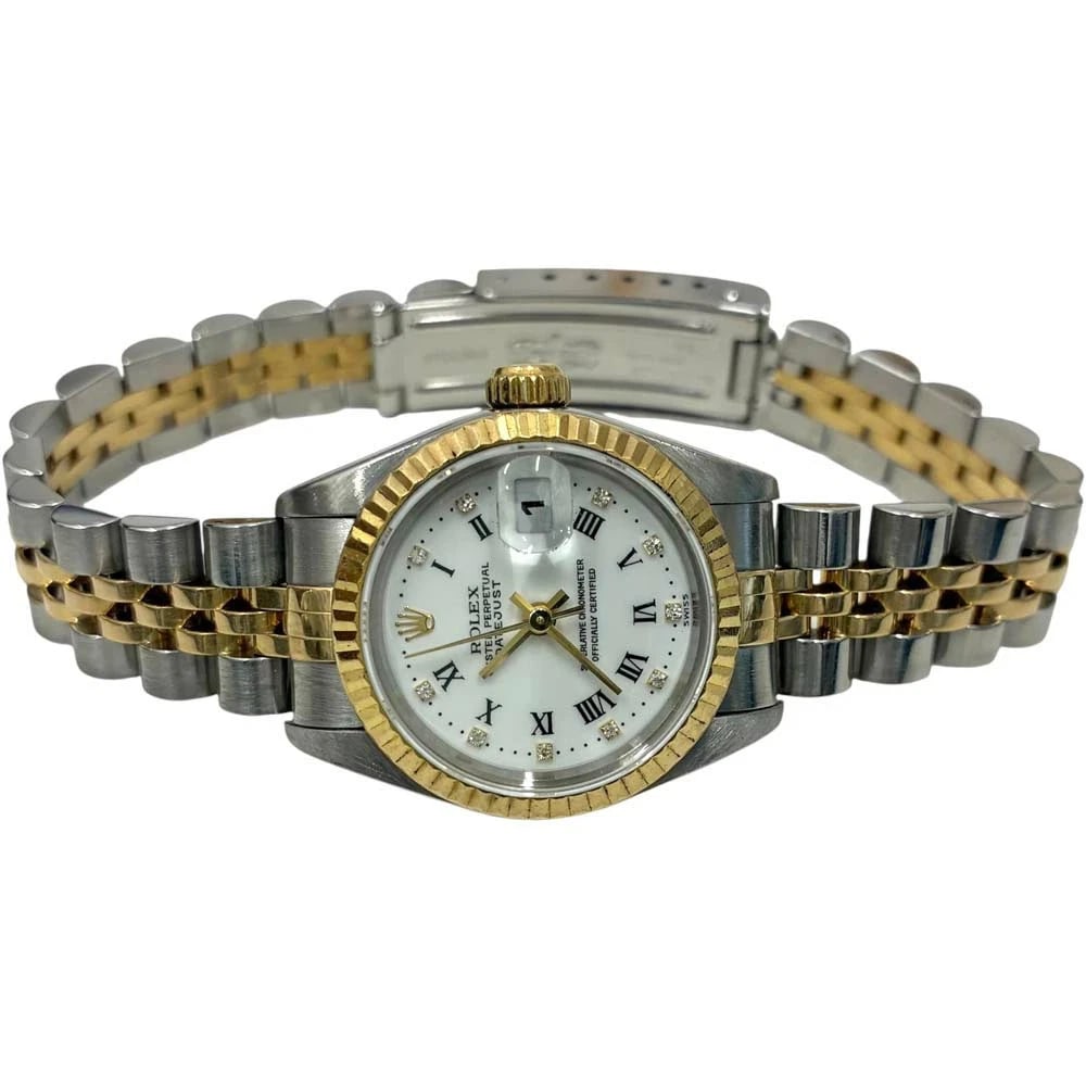 ROLEX DATEJUST SILVER WATCH - 6