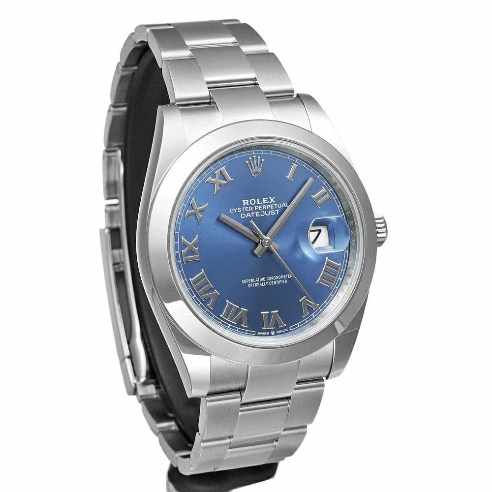 ROLEX DATEJUST BLUE WATCH - 2