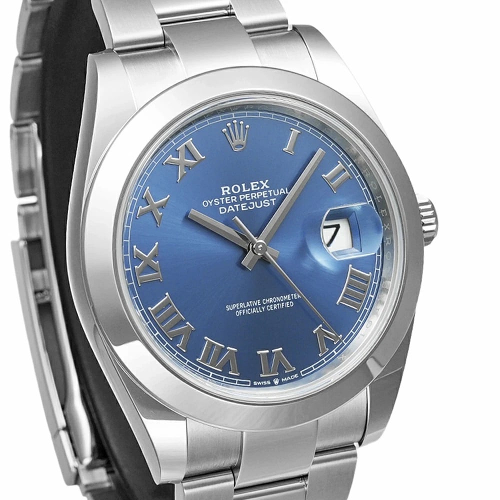 ROLEX DATEJUST BLUE WATCH - 3