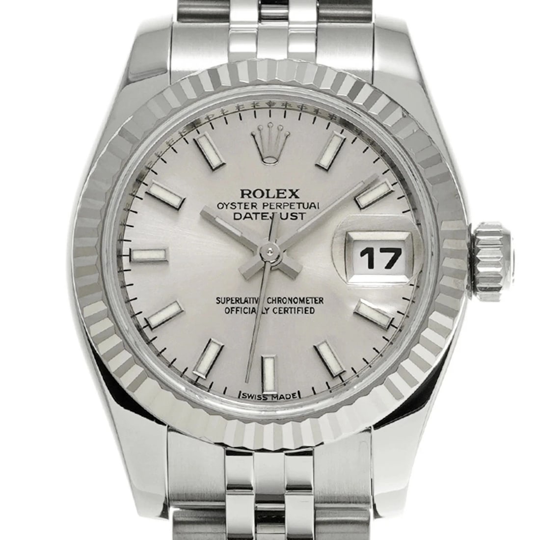 ROLEX DATEJUST SILVER WATCH - 4