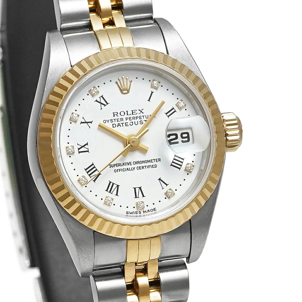 ROLEX DATEJUST WHITE WATCH - 2