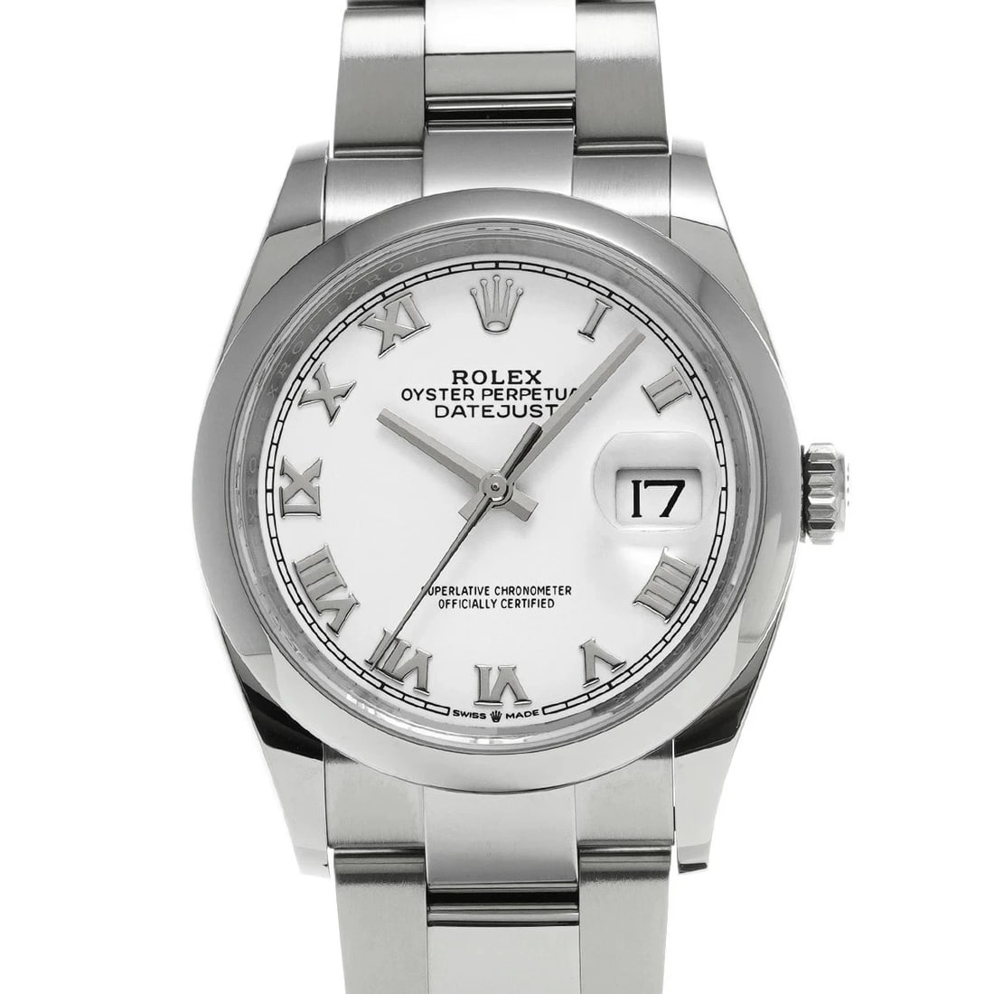 ROLEX DATEJUST WHITE WATCH: Rolex Datejust White Watch Brand: ROLEX Type/Style: Wristwatch Material: Band Material Stainless Case Material Sapphire Crystal Color: Dial Color White Size: Wrist Size 18.5cm Case Size 36 x 36 mm