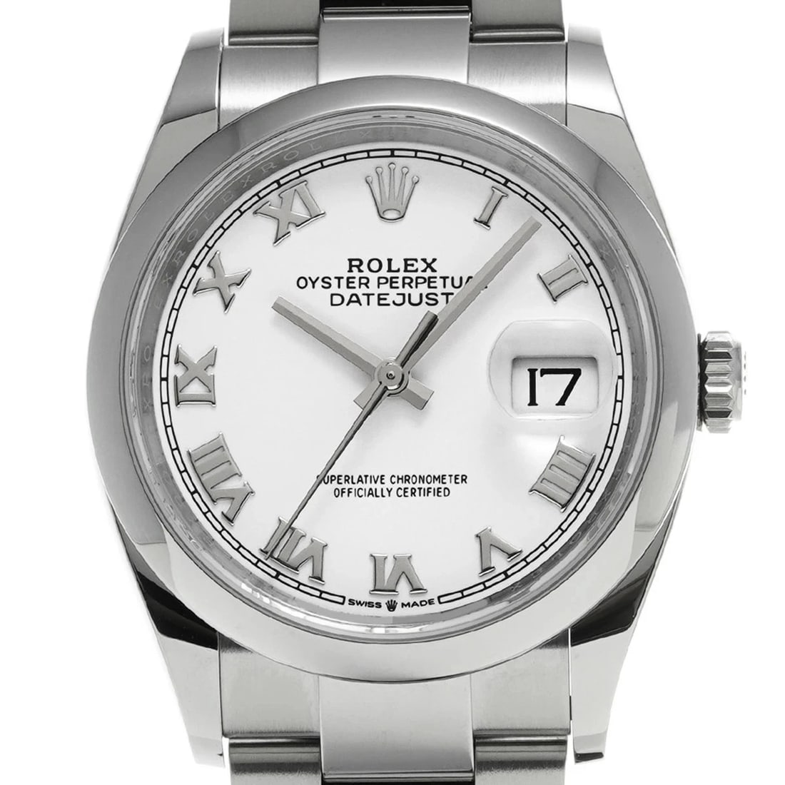 ROLEX DATEJUST WHITE WATCH - 4