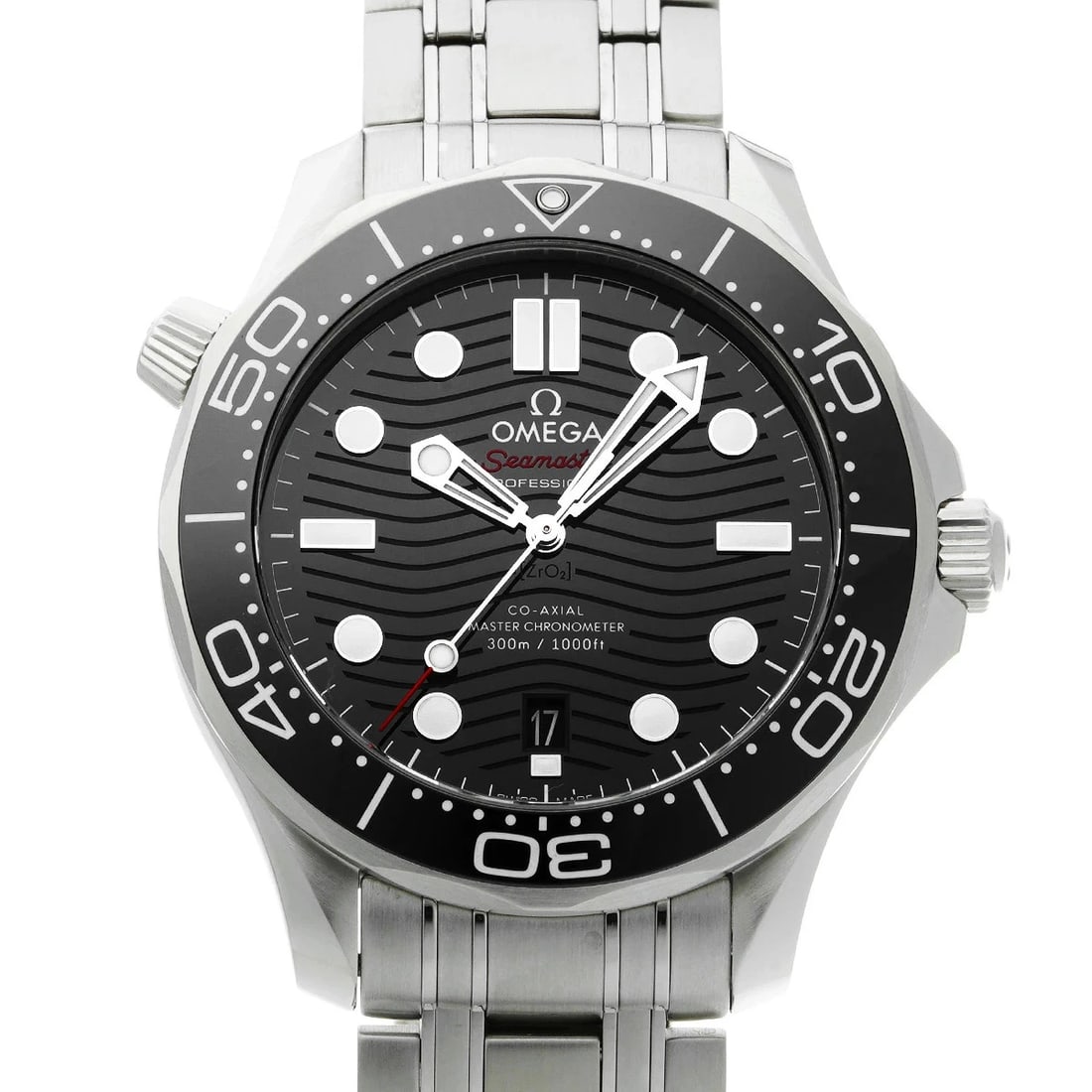OMEGA WATCH BLACK WATCH: Omega Watch Black Watch Brand: OMEGA Type/Style: Wristwatch Material: Band Material Stainless Case Material Sapphire Crystal Color: Dial Color Black Size: Wrist Size 20.5cm Case Size 42 x 42 mm